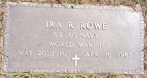 Ira Ralph Rowe 1910 1983 Mémorial Find a Grave