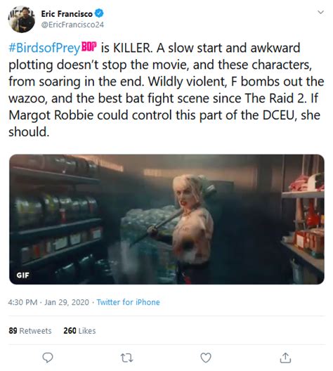 Birds Of Prey First Reactions Praise The Fight Scenes Margot Robbie