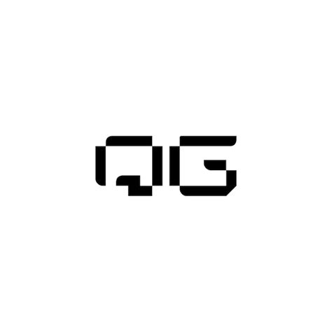 Qg Monogramme Logo Design Lettre Texte Nom Symbole Monochrome Logotype