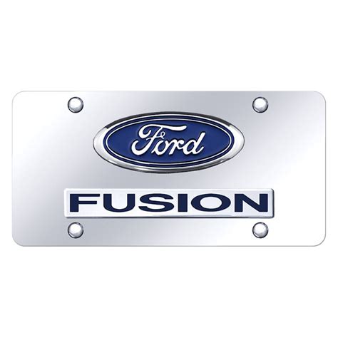 Autogold D Fus Cc Chrome License Plate With D Chrome Fusion Logo