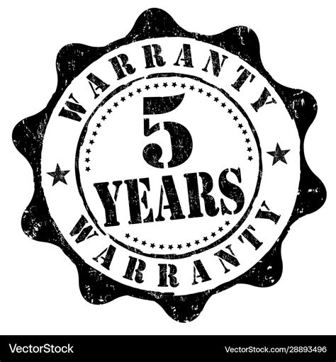 Years Warranty Grunge Rubber Stamp Royalty Free Vector