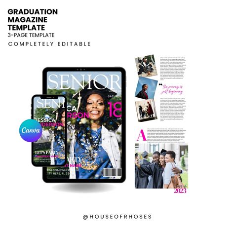 Class Of 2023 Graduation Magazine Cover Magazine Cover Prom