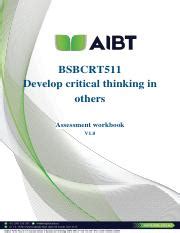 Develop Critical Thinking Assessment Workbook Course Hero