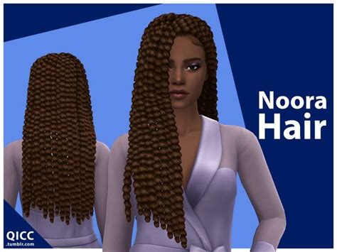 Noora Hair Quirky Introvert CC Sims 4 Sims Hair Sims 4 Black Hair