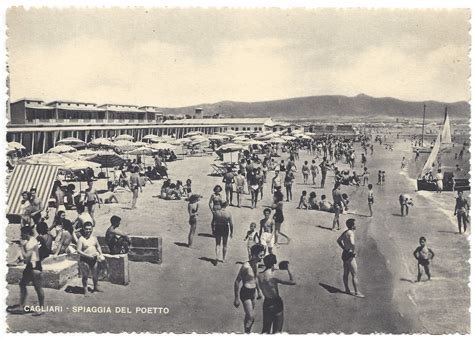 Cagliari Spiaggia Del Poetto Anni Foto Storiche Sardegna