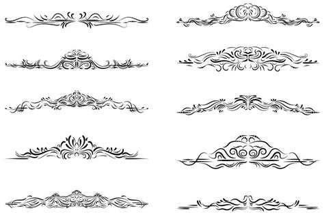 Elegant text divider clipart, Flourish swirl border clip art, Wedding ...