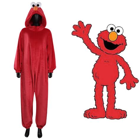 Elmo Disfraz De Cosplay Mono Ropa De Dormir Atascos Halloween