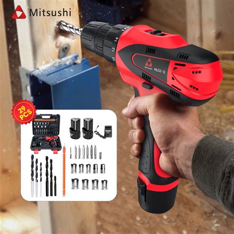 Mitsushi Cordless Drill Driver 12v With Free Accessories Set Shopee