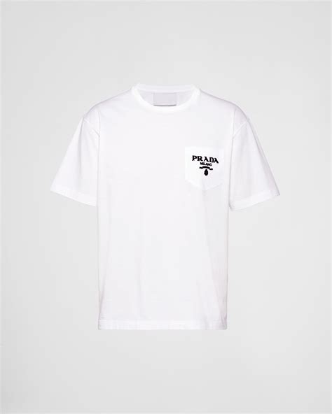 White Cotton T Shirt Prada