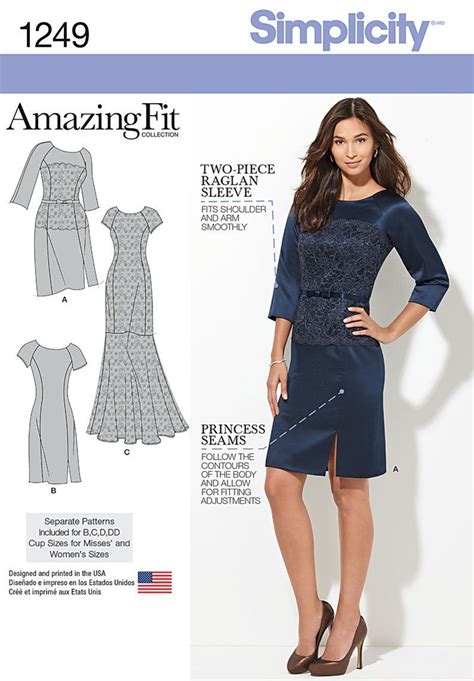 Purchase Simplicity Misses Miss Plus Amazing Fit Dress In Two