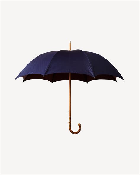 Classic Polka dot Bamboo Umbrella - Navy/Red | Viola Milano