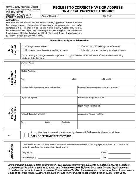 Hcad Form Property Name Change Pdf