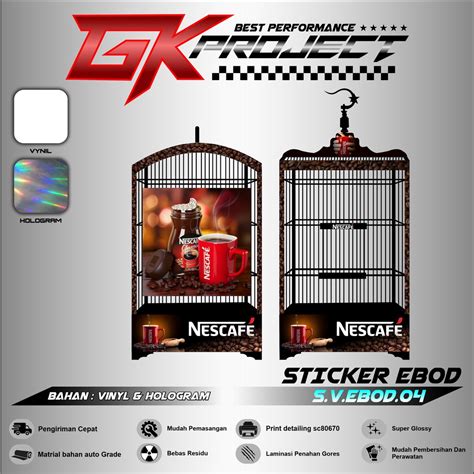 Jual Stiker Decal Kandang Ebod Kotak Dekal Sangkar Burung Kotak Model