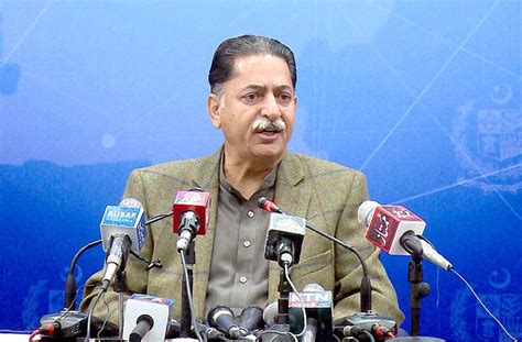 Federal Minister Mian Javed Latif Addressing A Press Conference