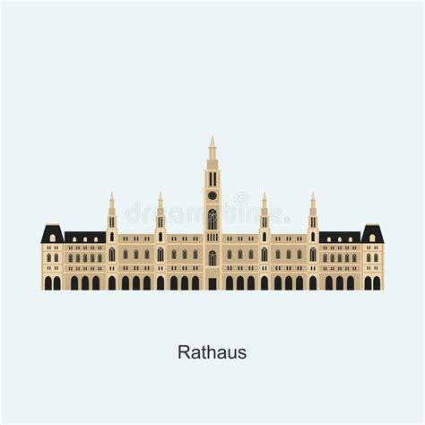 Austria Vienna City Flat Travel Skyline Of Rathaus The Famous And