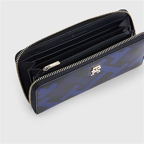 Tommy Hilfiger Grand Portefeuille Iconic Monogramme Space Blue