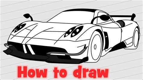 How To Draw Pagani Huayra Bc Youtube