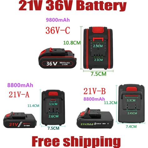 New 21v 36v 8800mah Electric Tool General Rechargeable Lithium Battery Electric Screw Driver