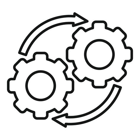 vector de esquema de icono de adaptación de estrategia trabajo en