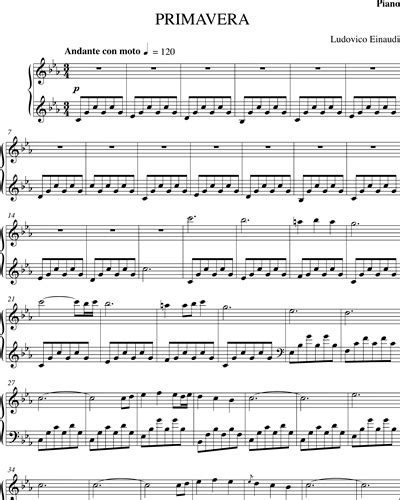 Primavera No 4 From Divenire Full Score Sheet Music By Ludovico