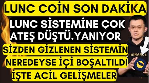 LUNC COİN SON DAKİKA MAALESEF BUDA OLDU LUNC SİSTEMİ TAMAMEN ÇÖKTÜ VE