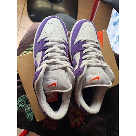 Nike Sb Dunk Low Pro Iso Orange Label Court Purple Shopee Malaysia