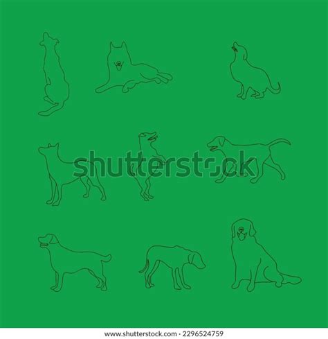 Dog Vector Dog Line Art Dog Stock Vector (Royalty Free) 2296524759 ...