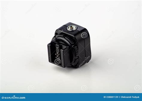 Hot Shoe Flash Trigger Sync Adapter Stock Image Image Of Single Stand