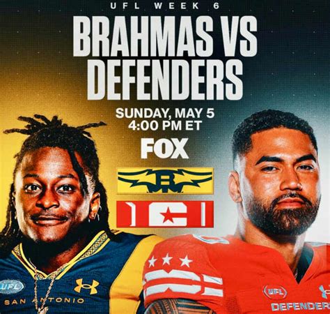 Ufl 2024 Week 6 Game Preview San Antonio Brahmas At D C Defenders