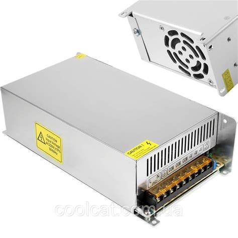 Блок питания адаптер с вентилятором 12V 50A / Инвертор питания для ...