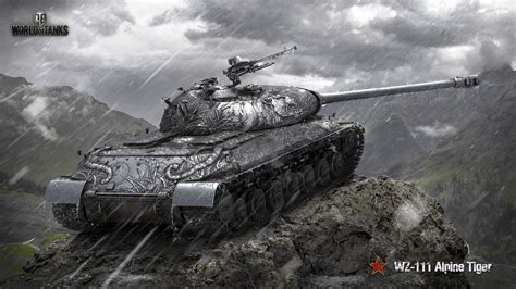 World of Tanks WZ 111 Alpine Tiger 5000 урона Напряженный бой YouTube