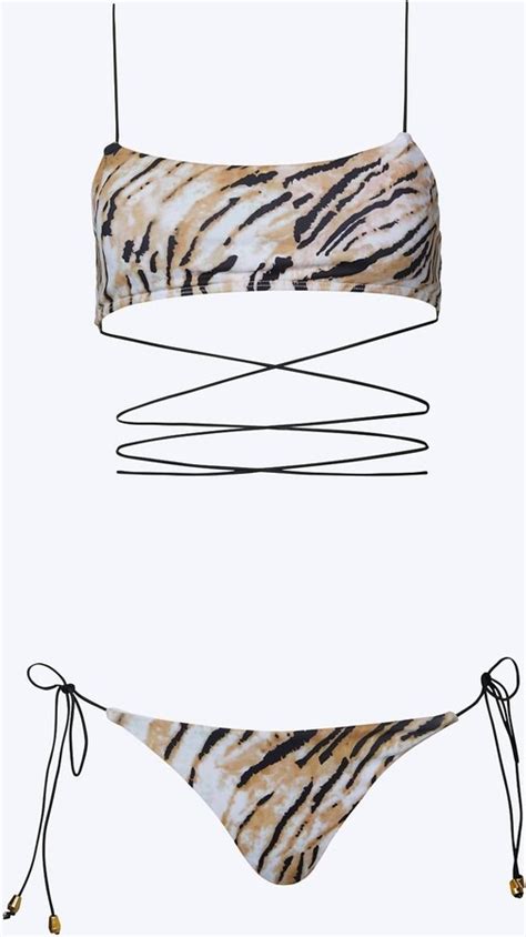SUN IMPERIAL Wrap Around Tiger Print Bikini Set In Multi ShopStyle Two Piece Swimsuits