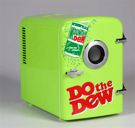 M Dew 9 Can Mini Retro Beverage Fridge Wbluetooth Speaker Curtis