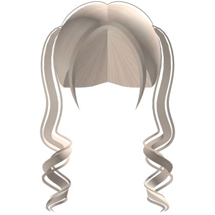 Cutesy Long Curled Back Pigtails In Pale Blonde Roblox