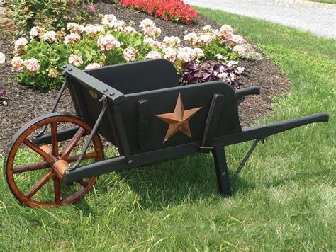 Amish Medium Size Wooden Wheelbarrow