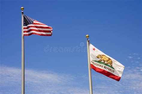 Us And California Flag Stock Photo Image Of Star California 14591230