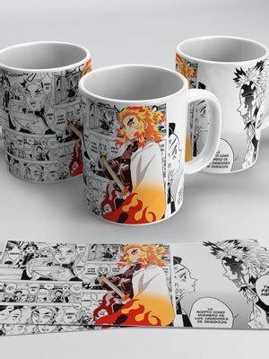 Caneca Personalizada Anime Demon Slayer Manga Rengoku Elo