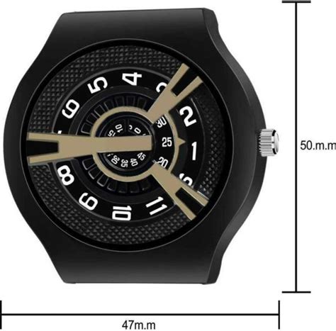 Bolun Analog Black Dial Brown Strap Watch For Men - JioMart