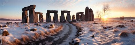 Stonehenge During Sunset Winter Solstice , Background Image For Website ...