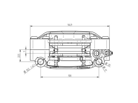 Pz Pinza Freno Radiale Accossato Ricavata Cnc Mm