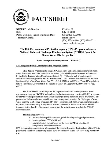 Fillable Online Yosemite Epa Fact Sheet PDF Environmental