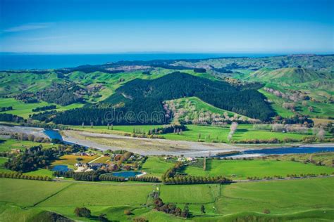 Aerial View Of The Tukituki River Valley And The Craggy Range Vineyard