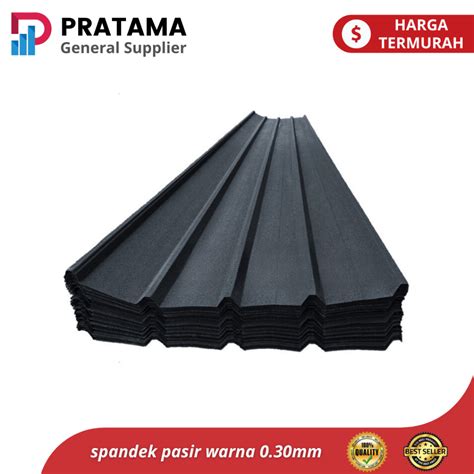 Jual Atap Spandek Pasir Warna Hitam Atap Pasir Tebal Mm Shopee