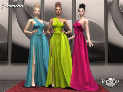 Jomsims Ponrina Dress Sims 4 Cc Custom Content Ts4cc Clothing