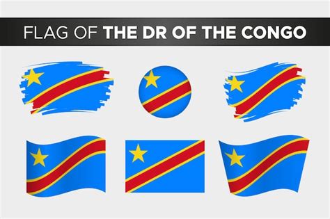 Premium Vector National Flag Of The Democratic Republic Of The Congo