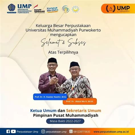 Selamat Sukses Atas Terpilihnya Prof Dr H Haedar Nashir M Si Dan