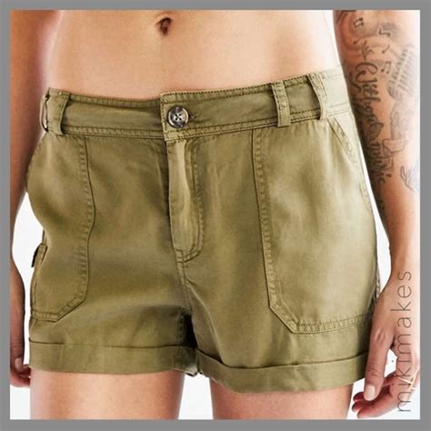 Urban Outfitters Shorts Bdg Nwt Tencel Army Green Cargo Shorts Soft Poshmark