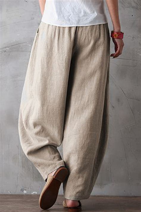 Summer Loose Cotton Linen Pants Women Casual Trousers Fantasylinen