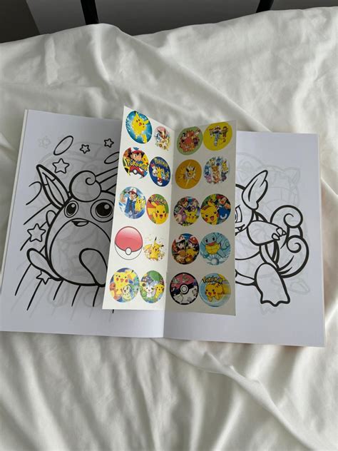 Pokemon Boyama Kitab Sticker Hediyeli