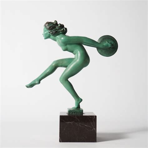 Max Le Verrier Garcia Statue Danseuse Aux Cymbales Cm